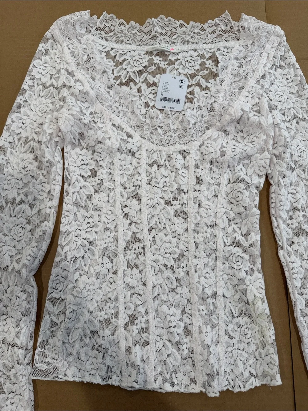 Free people all night long sleeve size M
